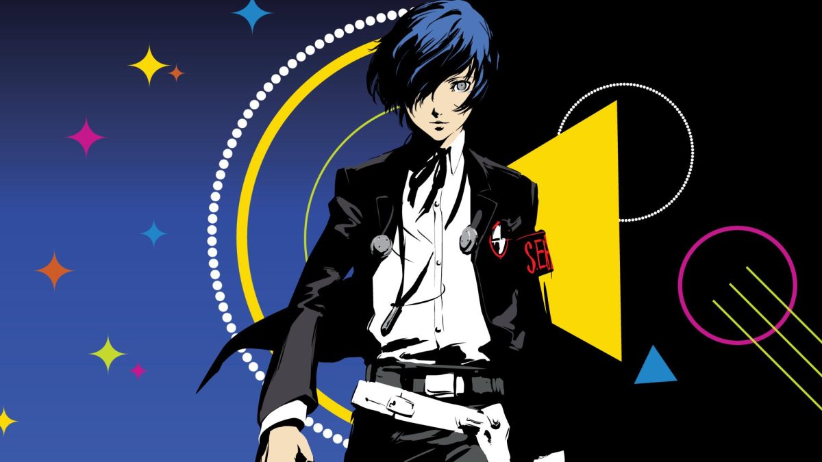 The protagonist of Persona 3 in a bright background 