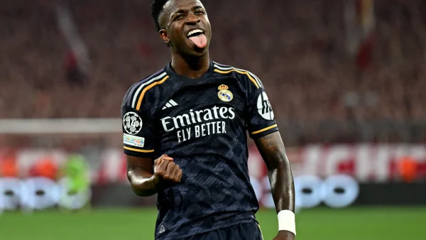 Vini Jr celebrating goal.